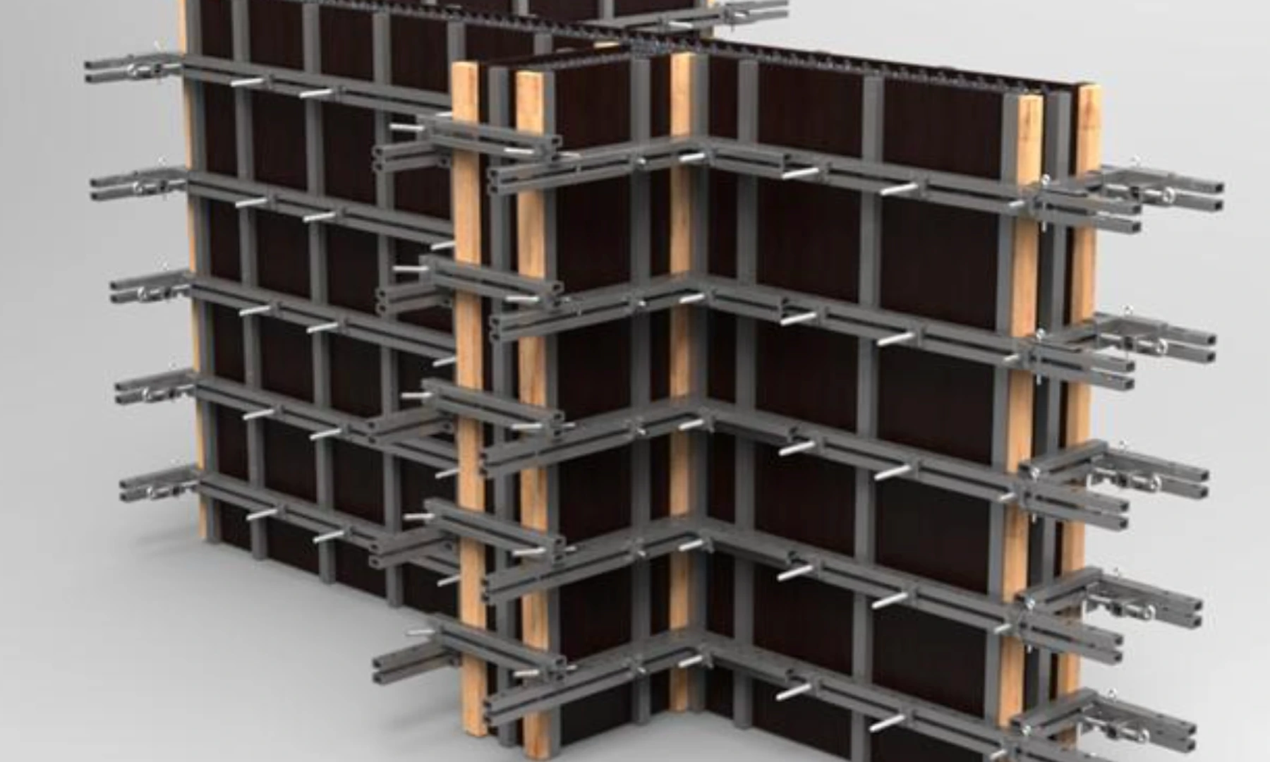 Steel formwork for fair-faced concrete